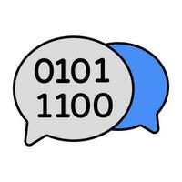 Modern design icon of Binary chat, vector