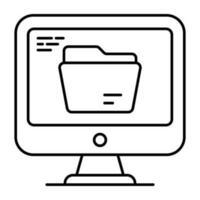 A unique design icon of computer folder vector