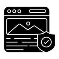 Modern design icon of secure web gallery vector