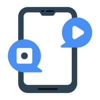 Trendy vector design of mobile video chatting