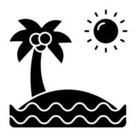 Trendy design icon of island vector