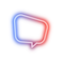 neon bubble speech label png