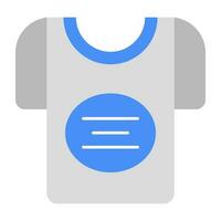 Menswear half sleeve shirt, flat design icon of apparel vector