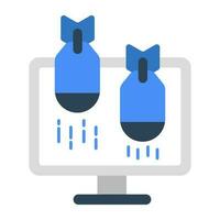 Modern design icon of ddos attack vector