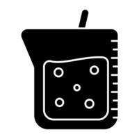 An editable design icon of chemical beaker vector