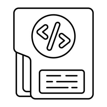 Editable design icon of programming file vector