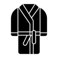 Bathrobe icon in solid design available for instant download vector