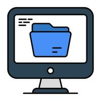 A unique design icon of computer folder vector