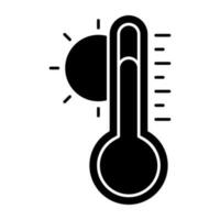 moderno diseño icono de caliente temperatura vector