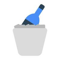 Modern design icon of wine bucket vector