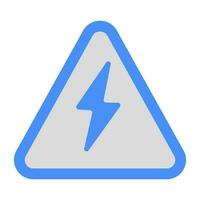 Lightning bolt icon, editable vector