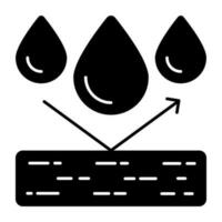 un único diseño icono de agua repelente vector