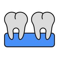 prima descargar icono de dientes vector