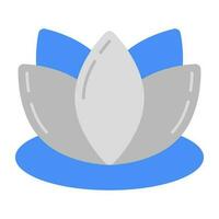 An icon design of lotus flower vector