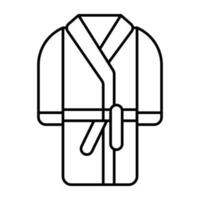 Bathrobe icon in linear design available for instant download vector