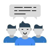 Trendy vector design of team chat