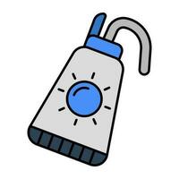 A creative design icon of sunblock vector