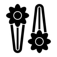 A beautiful design icon of hairpins vector