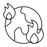 An icon design of global warming vector