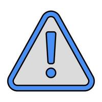 A premium download icon of caution vector
