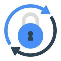 An icon design of lock update vector