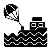 un icono de diseño de barco vector