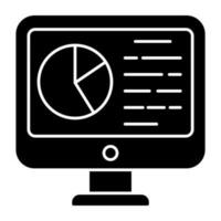 An icon design of online data analytics vector