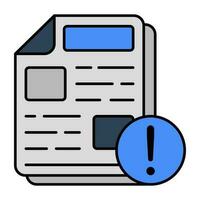 An icon design of file error vector