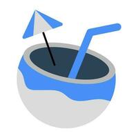 Modern design icon of coconut water vector