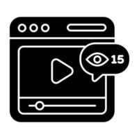 An icon design of online video views vector