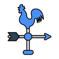 Editable design icon of weathercock vector