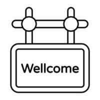 Modern design icon of welcome board vector