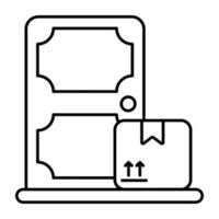 Conceptual design icon of door delivery vector
