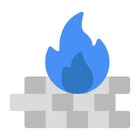 An editable design icon of firewall vector