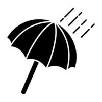 Conceptualizing flat design icon of rainshade vector