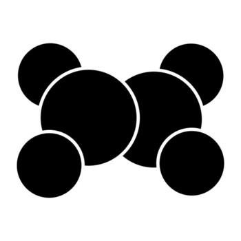 Conceptual solid design icon of molecule vector