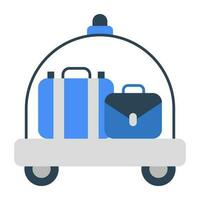 A perfect design icon of hotel trolley vector