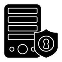An icon design of server security vector
