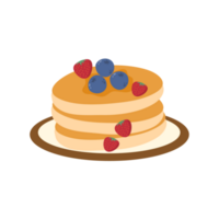 homemade pancakes with fresh berries png