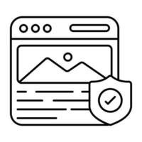 Modern design icon of secure web gallery vector