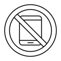 Premium download icon of mobile prohibition vector