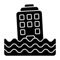 Flood icon in flat design isolated on white background vector
