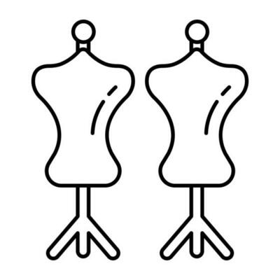 Sewing mannequin on an isolated background. Vector illustration of