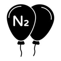 Perfect design icon of nitrogen balloons vector