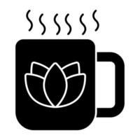 A creative design icon of spa tea vector