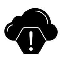 An icon design of cloud error vector
