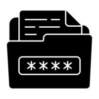 Premium download icon of folder password vector