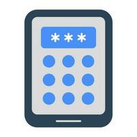 Modern design icon of mobile pattern lock vector