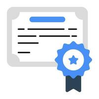 flat design of certificate vector