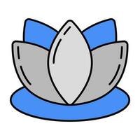 An icon design of lotus flower vector